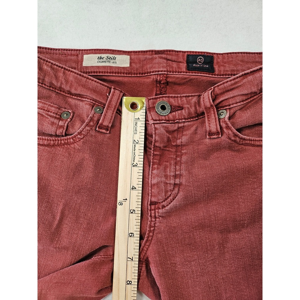 AG Adriano Goldschmied The Stilt Cigarette Leg Jeans 27R Terracotta Made in USA - Picture 12 of 16